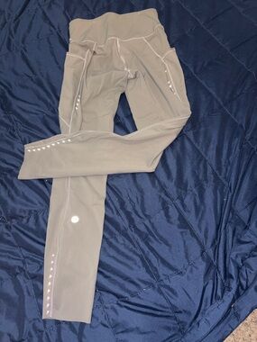 lululemon athletica Neutral Brown High-Rise Leggings with Reflective Logo